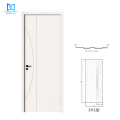 Diseños de puertas individuales de madera Puertas de madera MDF White MDF para la casa GO-EH1